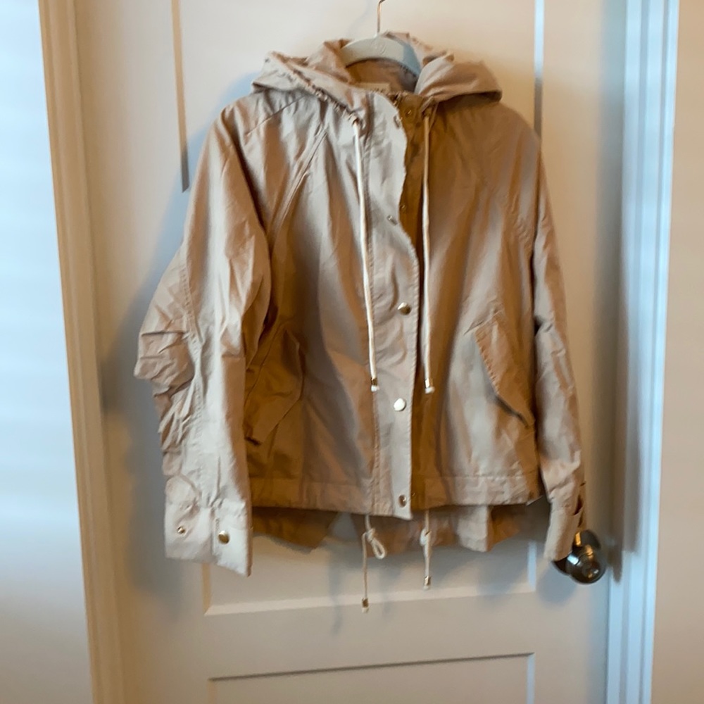 Forever21 blush anorak XS w rose gold zipper